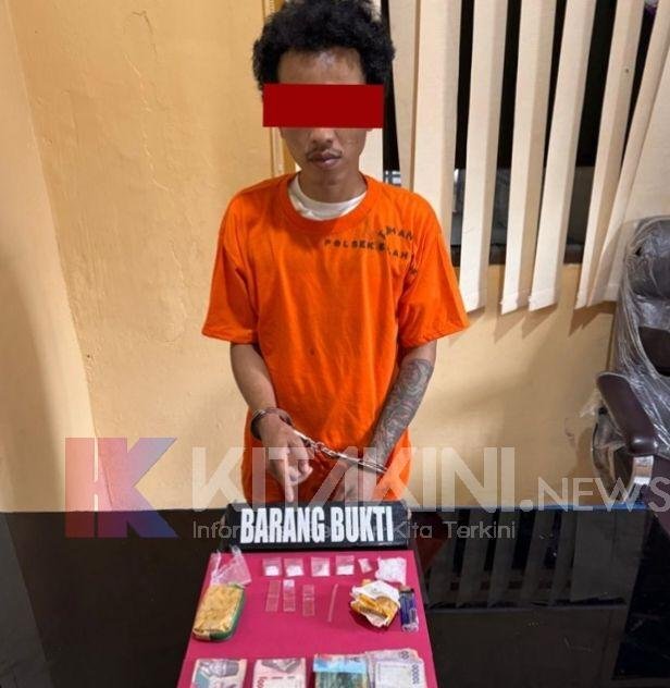 Polsek Bilah Hilir Amankan Seorang Pria Hendak Transaksi Sabu