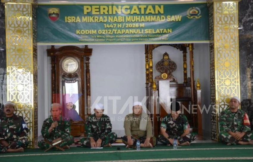 Tingkatkan Iman dan Taqwa, Kodim 0212/Tapsel Gelar Peringatan Isra' Mi'raj
