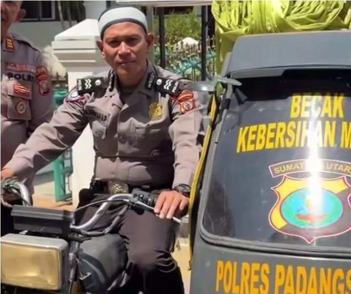 Becak Kebersihan Masjid, Ini Kata Kapolres Padangsidimpuan