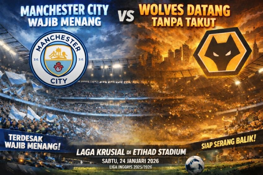 Manchester City Wajib Menang, Wolves Datang Tanpa Takut
